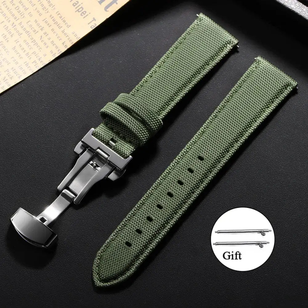 Amazfit Balance, GTR, GTS & Bip Sailcloth Nylon Band, Butterfly Clasp ...