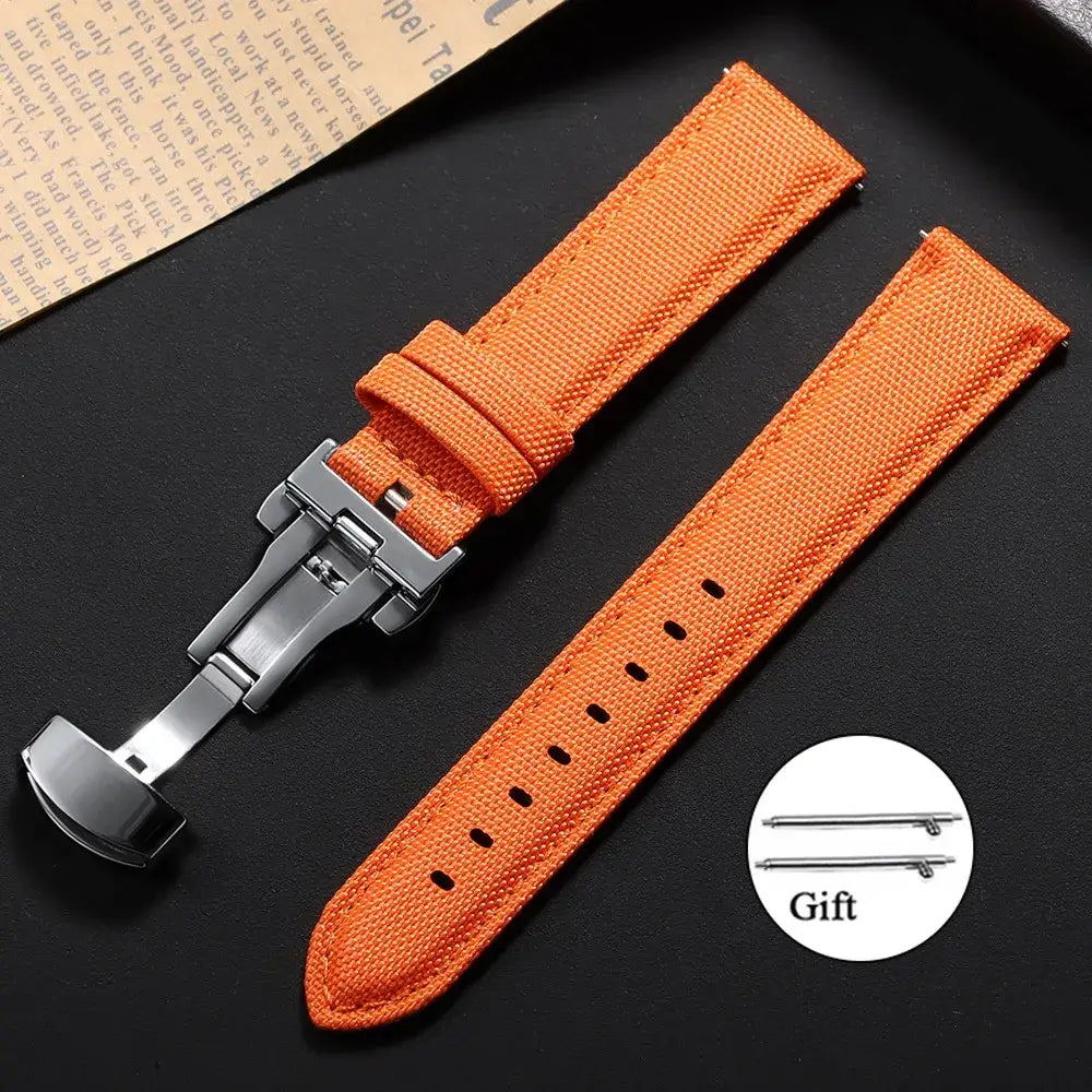 Amazfit Balance, GTR, GTS & Bip Sailcloth Nylon Band, Butterfly Clasp ...